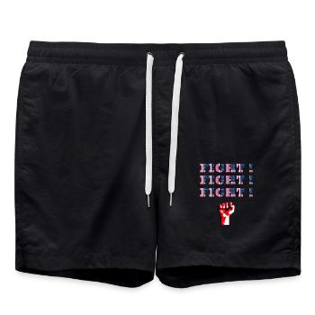 Campagne électorale aux États-Unis - Short de bain - noir - Devant - AI Model Male 185 light (185cm)