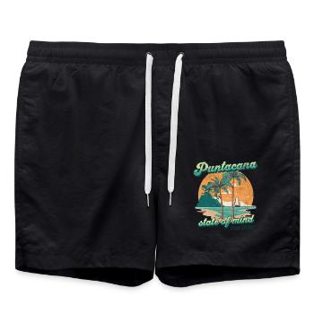 puntacana State of Mind Vintage Beach - Swim Trunks - black - Front - AI Model Male 185 light (185cm)