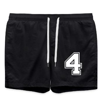 4 - Short de bain - noir - Devant - AI Model Male 185 light (185cm)