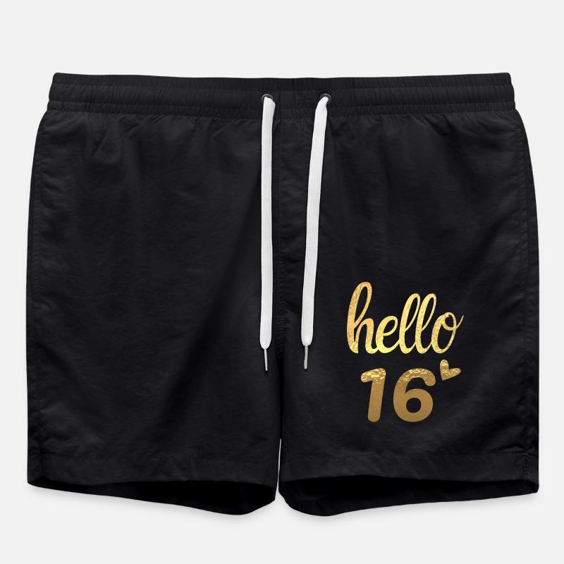 Hello 16 doré - Short de bain - noir