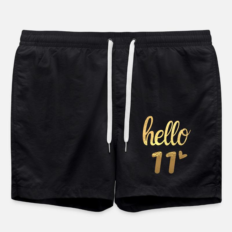 Hallo 11 Gold - Badeshorts - Schwarz