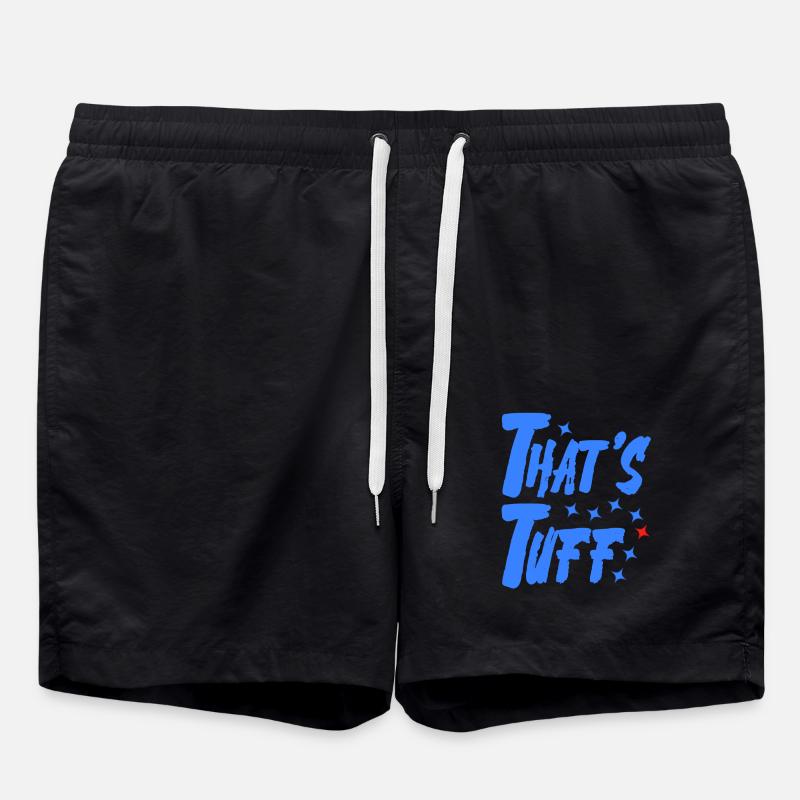 mutig blau rot - Badeshorts - Schwarz