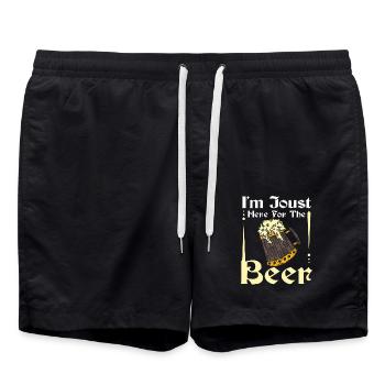 I'm joust here for the beer - Badeshorts - Schwarz - Vorne - AI Model Male 185 light (185cm)