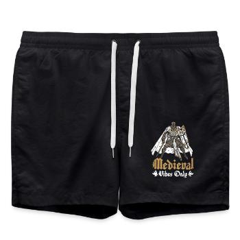 Knight Medieval vibes only - Badeshorts - Schwarz - Vorne - AI Model Male 185 light (185cm)