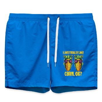 Maïs en épi disant maïs drôle maïs en épi cadeau - Short de bain - cobalt blue - Devant