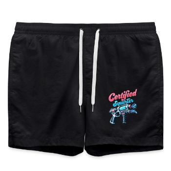 Certified Squirter Squirt Gun Summer Water Fun - Badeshorts - Schwarz - Vorne - AI Model Male 185 light (185cm)