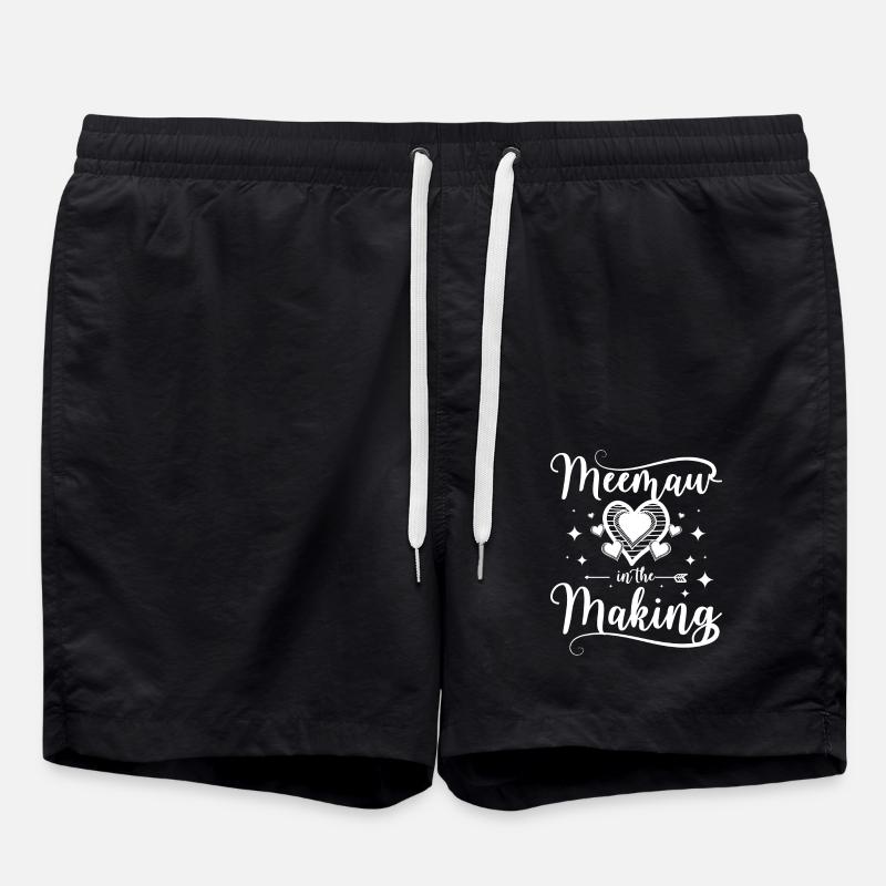 meemaw in the making - Swim Trunks - black