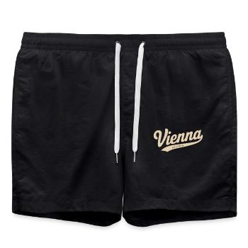 Wien Souvenir Autriche Vienne Lettrage - Short de bain - noir - Devant - AI Model Male 185 light (185cm)