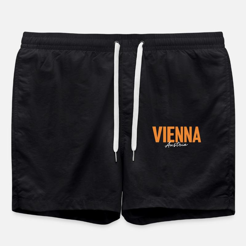 Vienne, Autriche, souvenir de voyage - Short de bain - noir