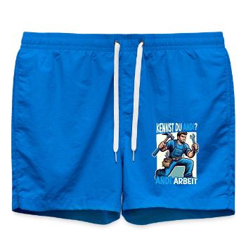Handwerker Andi Arbeit Geschenk Sprüche Lustig - Badeshorts - Cobalt blue - Vorne