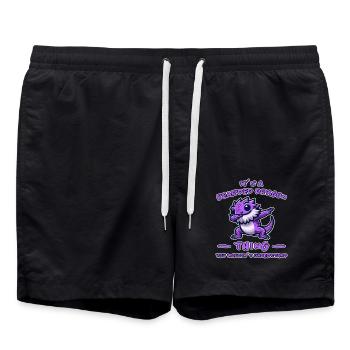 Dabbing Dragons barbus disant blague Dragons barbus cadeau - Short de bain - noir - Devant - AI Model Male 185 light (185cm)