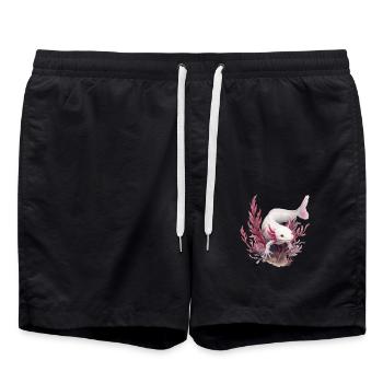 Axolotl Motif Tail Lurch Animal Lover Headphones - Swim Trunks - black - Front - AI Model Male 185 light (185cm)