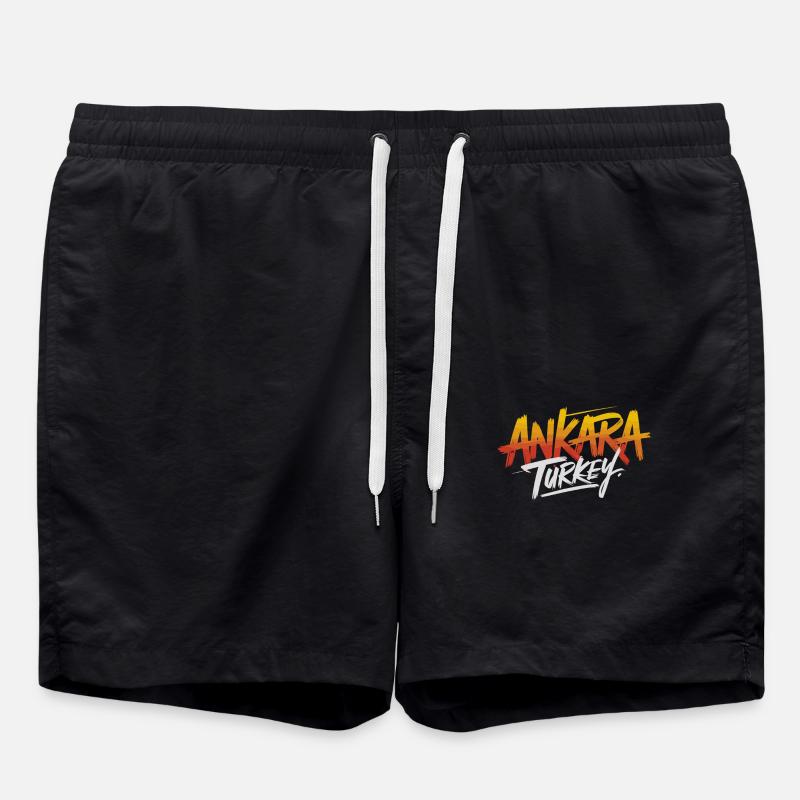 Ankara Turkey Souvenir - Swim Trunks - black