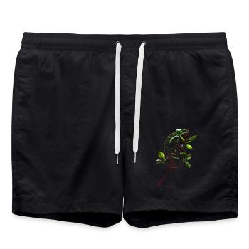 Caméléon motif animal amoureux des animaux reptile lézard - Short de bain - noir - Devant - AI Model Male 185 light (185cm)