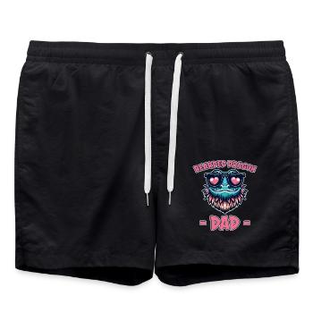 Bearded Dragon Saying Dad Funny Bearded Dragon Gift - Swim Trunks - black - Front - AI Model Male 185 light (185cm)