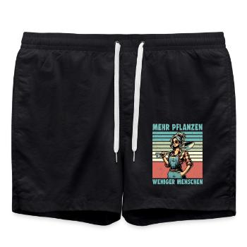 Garten Geschenk Gärtnerin Geburtstag Geschenk - Badeshorts - Schwarz - Vorne - AI Model Male 185 light (185cm)