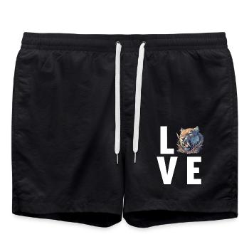Tigre à dents de sabre Tigre à dents de sabre - Short de bain - noir - Devant - AI Model Male 185 light (185cm)