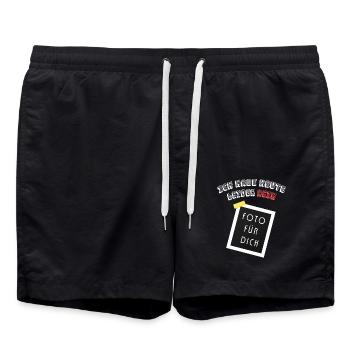Ich habe heute leider kein Foto für dich - Badeshorts - Schwarz - Vorne - AI Model Male 185 light (185cm)