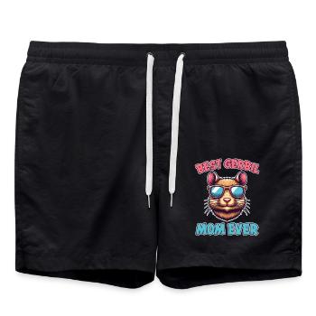 Gerbil Spruch Gerbil Mom Lustige Rennmaus Geschenk - Badeshorts - Schwarz - Vorne - AI Model Male 185 light (185cm)