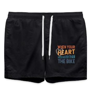 Dirt biker : votre cœur bat la chamade - Short de bain - noir - Devant - AI Model Male 185 light (185cm)