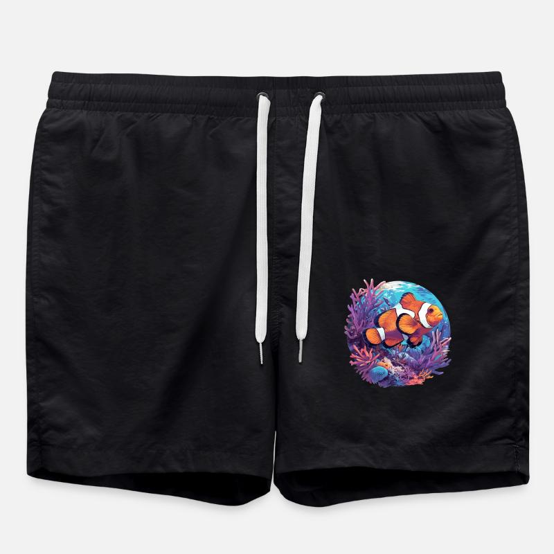 Clownfish Clownfische Clownfisch - Badeshorts - Schwarz