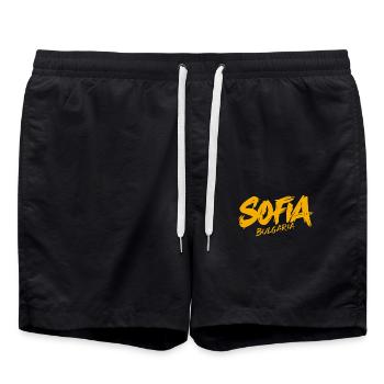 Sofia Bulgarie Souvenir - Short de bain - noir - Devant - AI Model Male 185 light (185cm)