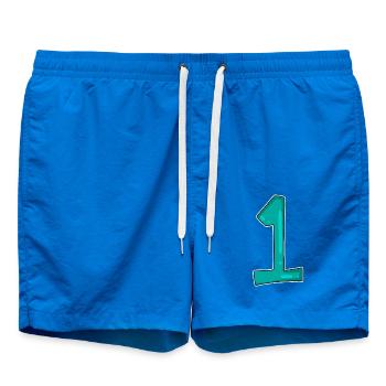Zahl 1 Nummer Sieger Erster Gewinner - Badeshorts - Cobalt blue - Vorne
