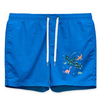 ANTON - Beautiful boy name with dinosaur - Swim Trunks - cobalt blue - Front