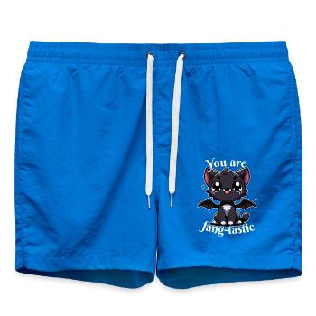 Chat Noir Vampire vous êtes fangtastic Halloween - Short de bain - cobalt blue - Devant