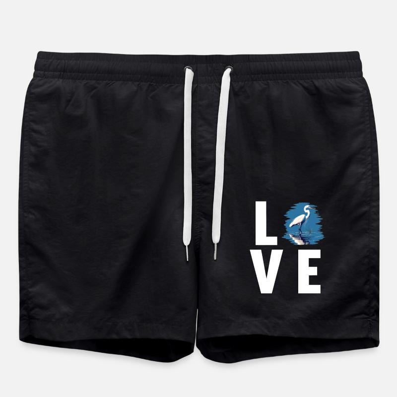 Heron Reiher - Swim Trunks - black