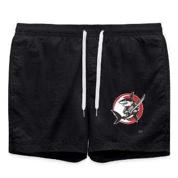 Requin Katana samouraï - Short de bain - noir - Devant - AI Model Male 185 light (185cm)