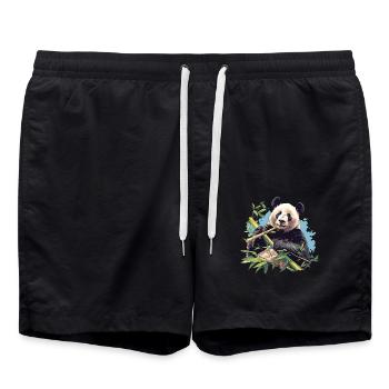 Panda géant Pandas Große Pandas Großer Panda - Short de bain - noir - Devant - AI Model Male 185 light (185cm)
