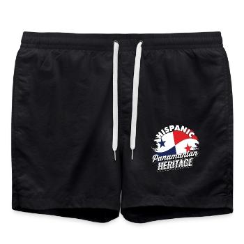 Hispanisches panamaisches Erbe Pride - Panama - Badeshorts - Schwarz - Vorne - AI Model Male 185 light (185cm)
