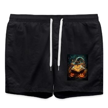 Halloween Gift Women Pumpkin Men Kids - Swim Trunks - black - Front - AI Model Male 185 light (185cm)