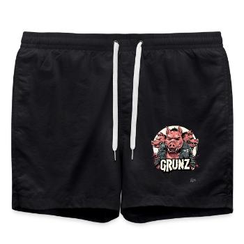 Die Schweine-Rocker-Gang - Badeshorts - Schwarz - Vorne - AI Model Male 185 light (185cm)