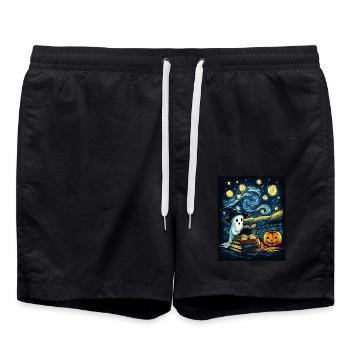 Halloween Gift Women Pumpkin Men Kids - Swim Trunks - black - Front - AI Model Male 185 light (185cm)