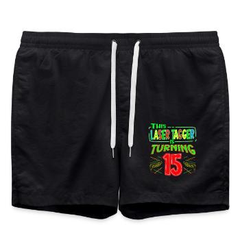 Ce marqueur laser a 15 ans laser - Short de bain - noir - Devant - AI Model Male 185 light (185cm)