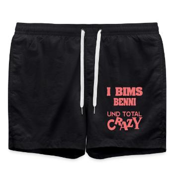 Gift for Benni - Swim Trunks - black - Front - AI Model Male 185 light (185cm)