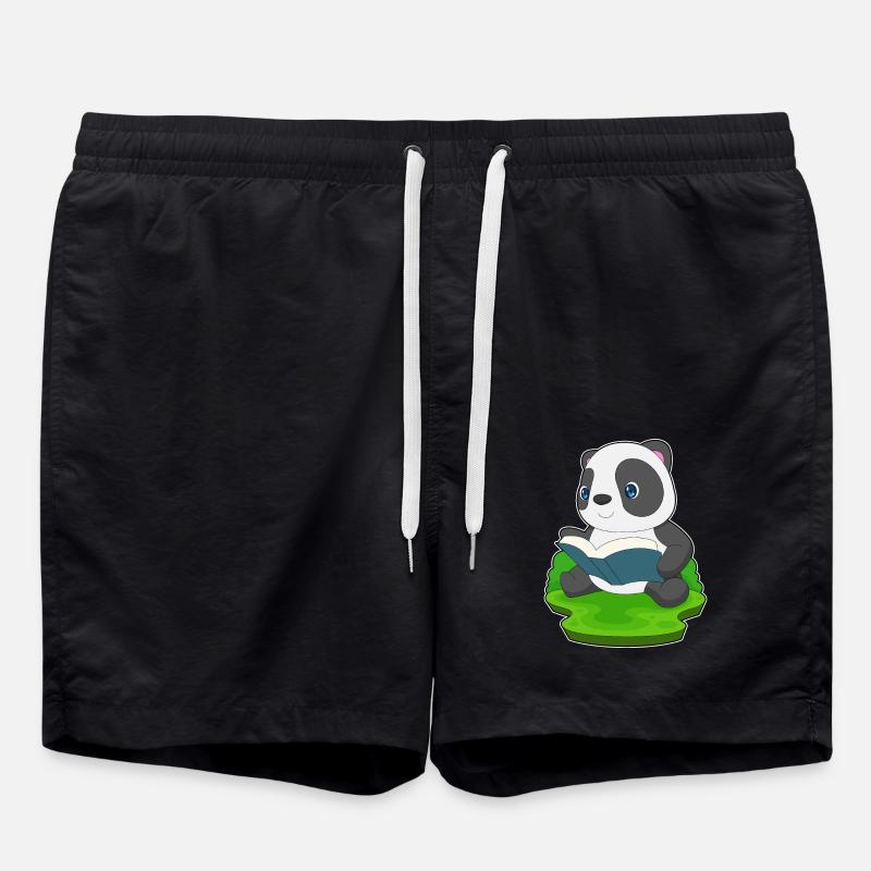 Panda Book - Swim Trunks - black