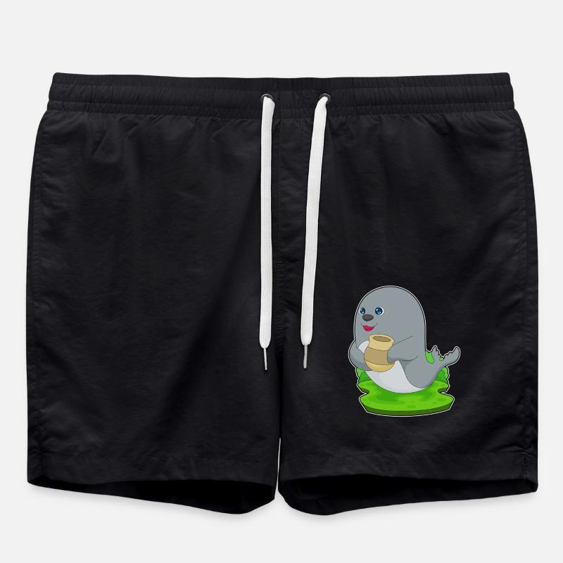 Seal Vase - Swim Trunks - black
