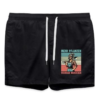 Garten Geschenk Gärtnerin Geburtstag Geschenk - Badeshorts - Schwarz - Vorne - AI Model Male 185 light (185cm)