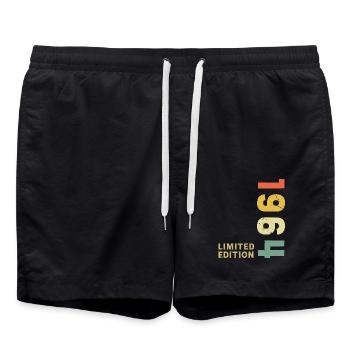 1964 Vintage Retro Birthday Gift - Swim Trunks - black - Front - AI Model Male 185 light (185cm)