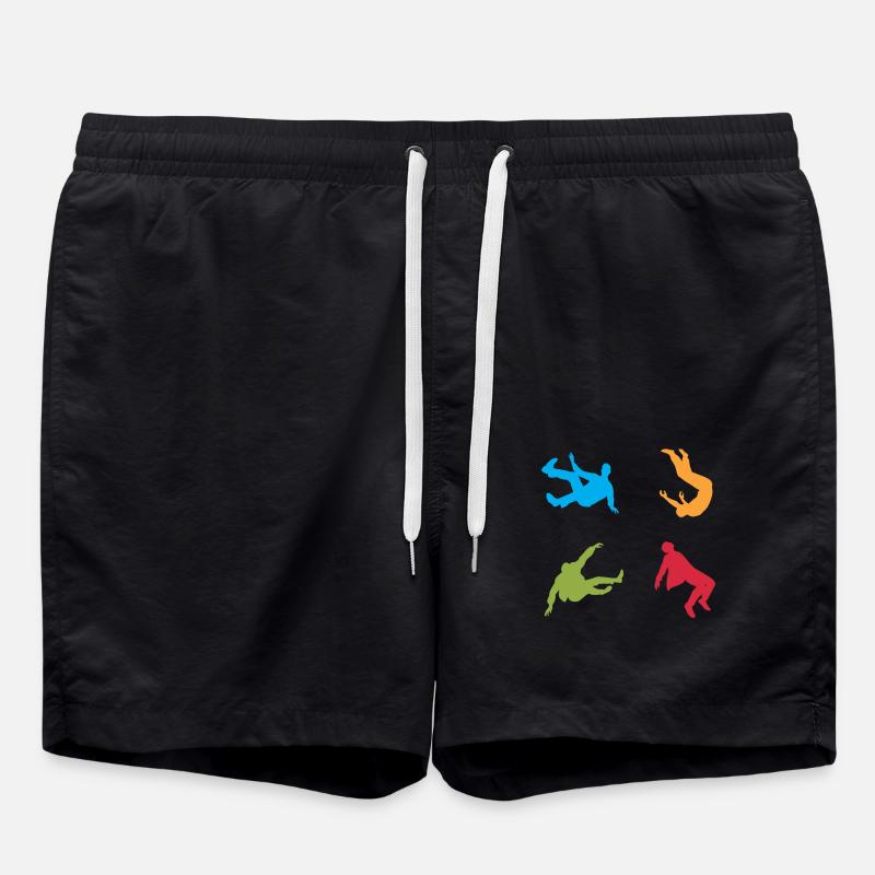 Parkour Traceur Freerunner - Swim Trunks - black