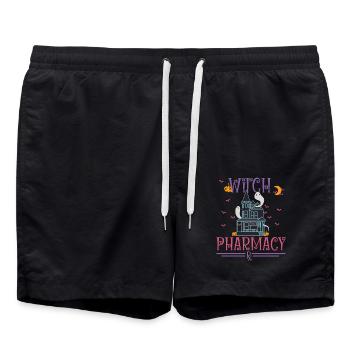 Apotheke Halloween - Badeshorts - Schwarz - Vorne - AI Model Male 185 light (185cm)