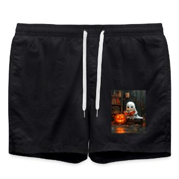 Cadeau d’Halloween Femmes Hommes Enfants Décoration - Short de bain - noir - Devant - AI Model Male 185 light (185cm)