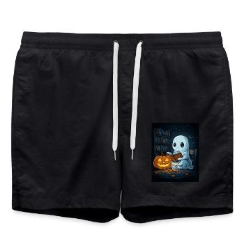 Cadeau d’Halloween Femmes Hommes Enfants Décoration - Short de bain - noir - Devant - AI Model Male 185 light (185cm)