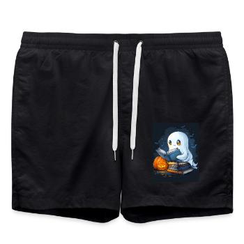 Cadeau d’Halloween Femmes Hommes Enfants Décoration - Short de bain - noir - Devant - AI Model Male 185 light (185cm)