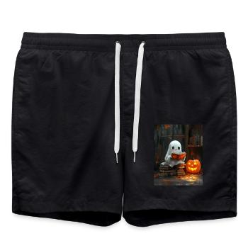 Halloween Geschenk Frauen Geist Männer Kinder Deko - Badeshorts - Schwarz - Vorne - AI Model Male 185 light (185cm)