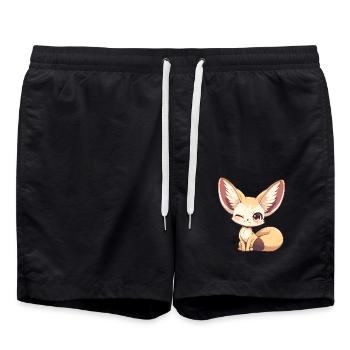 Fennec Renard Fenneks Fennek - Short de bain - noir - Devant - AI Model Male 185 light (185cm)