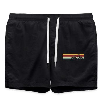 Fahrrad Retro Vintage Radsport - Badeshorts - Schwarz - Vorne - AI Model Male 185 light (185cm)